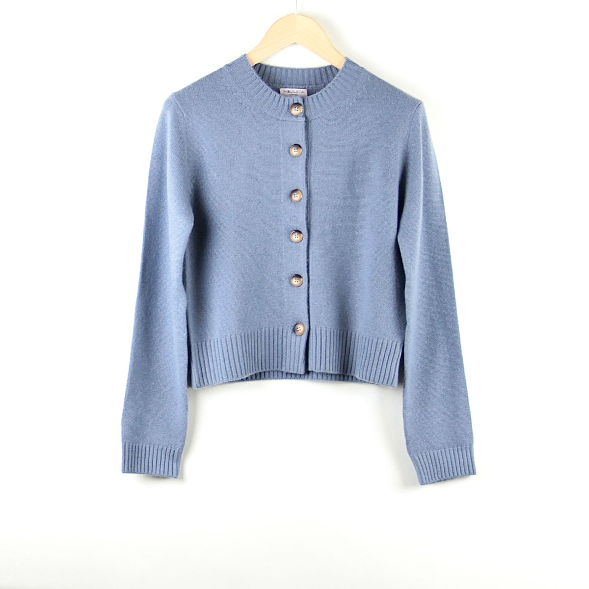 Mouleta Kaschmirjacke taubenblau
